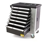 HBM Luxus-Werkzeugwagen mit 7 Schubladen, 77 cm, grau