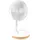 COOLSERIE Akku Teleskop Standventilator 20 cm Weiß
