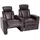 Mendler 2er Kinosessel HWC-H30, Relaxsessel Fernsehsessel Zweisitzer Sofa, Staufach Soft Touch Kunstleder MVG ~ braun