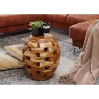 MASSIVMOEBEL24.DE Beistelltisch Teak Wurzel 30x30x47 UNIKA #152 - 2