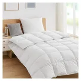 sleepling medium Daunendecke, Ganzjahresdecke, 135 x 200 cm, 90% Daunen / 10% Federn, Steppbett, sleepling - Weiß