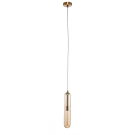 LUCANDE Freylin Pendelleuchte Amber/Brass