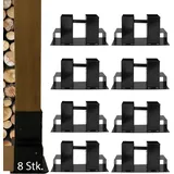 Trutzholm Holzstapelhilfe Stahl 34 x 10 cm 8 Stk schwarz