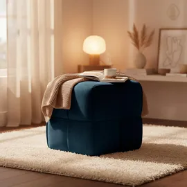 deluke Sitzhocker GIROS Cord 40 x 40 x 40 cm Dunkelblau