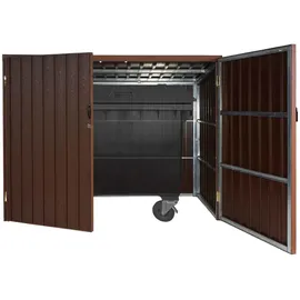 Proregal Mülltonnenverkleidung 172 x 213 x 160 cm braun