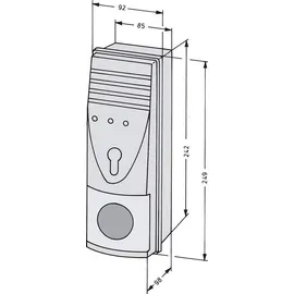 ASSA ABLOY Fluchtwegsteuerung 1338 AP m.integrierter Stromversorgung 0 b.+40GradC