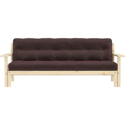 Schlafsofa KARUP DESIGN "Unwind", braun, B:190cm H:14cm T:92cm, Sofas, Mit Holzstruktur, inkl. Futonmatratze, Liegefläche 130x190 cm