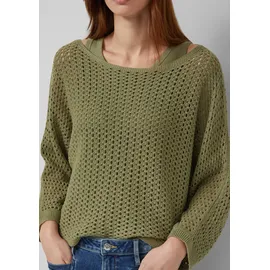 s.Oliver Ajour-Strickpullover Oversize grün 46