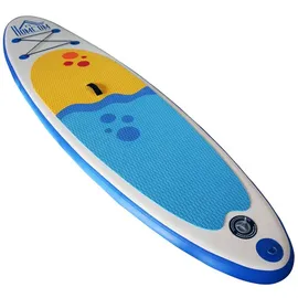 Homcom Stand Up Board mit Paddel 305 x 76 x 10 cm  weiß/blau