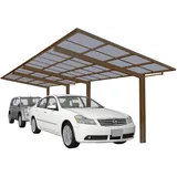 Ximax Alu Doppelcarport Linea Typ 60 Bronze 273 x 983 cm Sonderfertigung