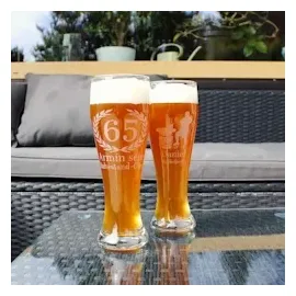 LUXENTU Weizenglas Weißbierglas 0,5 Liter - 60. Jubiläum