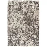 MeGusta Kurzflor Teppich Vintage UsedLook Grau 160x230 cm Rosario