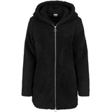 URBAN CLASSICS Damen TB1755-Ladies Sherpa Jacket Kapuzenpullover, Black, S