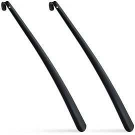 Relaxdays Schuhlöffel Metall, 2er Set, Schwarz