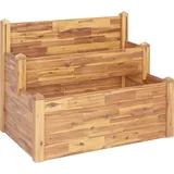 vidaXL Pflanzkübel auf 2 Ebenen 110 x 75 x 84 cm Braun