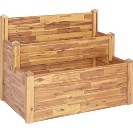 vidaXL Pflanzkübel auf 2 Ebenen 110 x 75 x 84 cm Braun