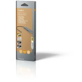 Nedis USB Multi-Port-Adapter| 3.2 Gen 1| USB-C Stecker| Micro SD RJ45 Buchse