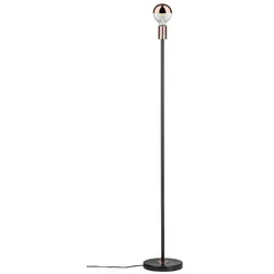 Neordic Soa Stehleuchte max.1x20W E27 Schwarz/Kupfer matt 230V Marmor/Metall Stehleuchte