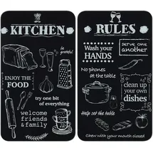 Wenko Herdabdeckplatte Universal Mod. Kitchen Rules mehrfarbig