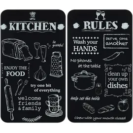 Wenko Herdabdeckplatte Universal Mod. Kitchen Rules mehrfarbig
