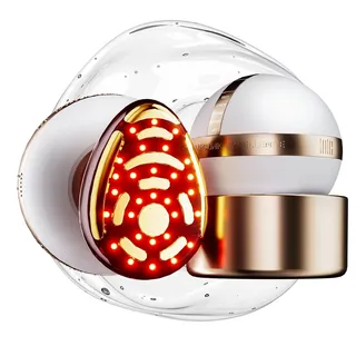 INIA SPHERA Verbesserter 8-in-1 Mikrostrom-Gesichtsmassager für Gesicht & Hals – Rotlicht, Wärme- & Kühlfunktion, 5 Modi, Beauty-Tool für definierte und strahlende Haut zu Hause
