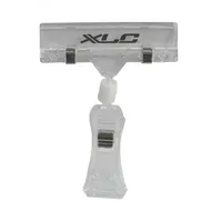 XLC Preisschildhalter mit doppelter Klemmung transparent Logo 10er pack
