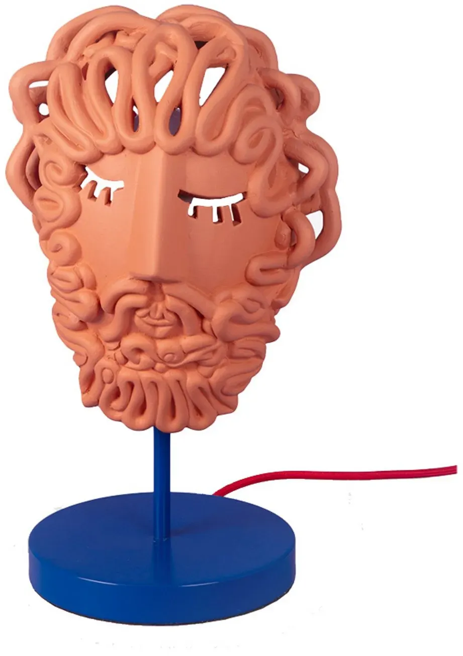 Tischleuchte SELETTI, Orange, für Wohnzimmer, Stein - 14 - 24 - 28