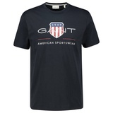 GANT T-Shirt mit Label-Print Modell ARCHIVE SHIELD SS T-SHIRT«, Logodruck auf der Brust, schwarz