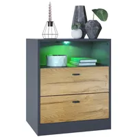 Vladon Kommode, Eiche, 56x67.5x36 cm, Wohnzimmer, Kommoden & Sideboards,
