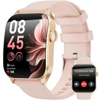 Smartwatch Damen Herren, 1,91" HD-Kurvdisplay Smart Watch mit Bluetooth Anrufen, 100+Sportmodi Fitnessuhr mit Herzfrequenz/Schlafmonitor/Schrittzähler, IP67 Wasserdicht Sportuhr für Android iOS