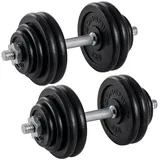 Songmics Hantel-Set aus Gusseisen 60 kg verstellbar schwarz