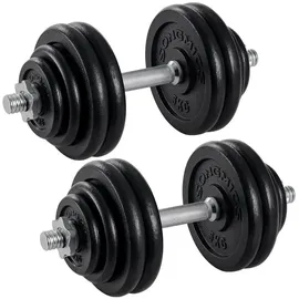 Songmics Hantel-Set aus Gusseisen 60 kg verstellbar schwarz
