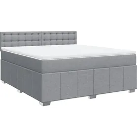 vidaXL Boxspringbett 180 x 200 cm Hellgrau