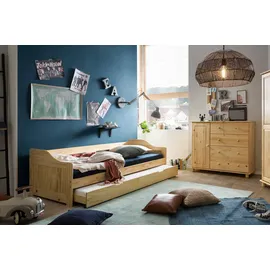 Möbilia Jugendbett Chur 90 x 200 cm Kiefer massiv lackiert beige