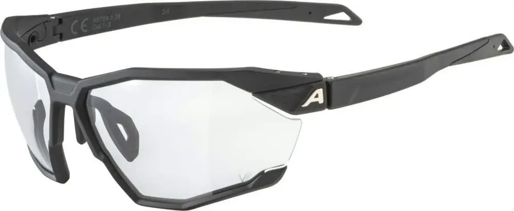 Alpina TWIST SIX V Unisex Sportbrille Radsportbrille Sonnenbrille black matt schwarz