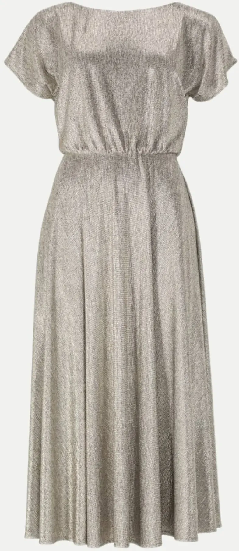 Cocktailkleid aus Satinchiffon Silber 40