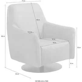 Egoitaliano Sessel Felicity Polyester 77 x 88 x 85 cm Grau mit Wippfunktion
