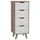 freiraum Hochkommode 45 x 108,7 x 42 cm Planked Eiche / Weiß