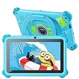 zcobro Kinder Tablet 7 Zoll, Tablet für Kinder mit Hülle, Android Kindertablet 2GB RAM+32GB ROM+256GB Erweiterbar, Wi-Fi, Bluetooth, Type-C, Kindersicherung, Kids Tablet mit Quad Core, Blau