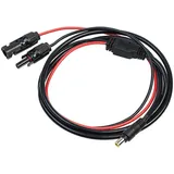 (0% MwSt) Solarpanel-Anschluss-Adapterkabel, MC4-komp. auf Hohlstecker, 1,8 m