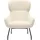 SalesFever Sessel mit Hocker Teddyfell 79 x 103 x 82 cm Beige