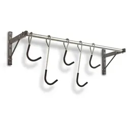 Fahrradhalterung, Wandhalter für 5 Fahrräder, 150 kg Belastung - silberfarben