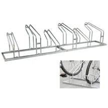 Trutzholm Fahrradständer für 6 Fahrräder höhenversetzt 210 x 45 cm Stahl feuerverzinkt grau