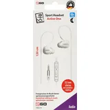2Go In-Ear Sport-Headset "Active" m. Rufann.&Lautstärker. we - Weiß