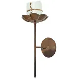 Loberon Wandkerzenhalter Viverto Eisen Braun