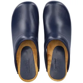Sanita Comfortwear Clog "Wood-Lotte open, - Blau