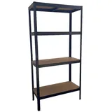 SCHULTE Regalwelt Schwerlastregal MDF 180x90x40 cm schwarz 4 Böden
