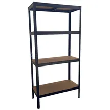 SCHULTE Regalwelt Schwerlastregal MDF 180x90x40 cm schwarz 4 Böden