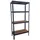 SCHULTE Regalwelt Schwerlastregal MDF 180x90x40 cm schwarz 4 Böden