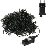 ECD Germany 480 LED Lichterkette Lichtvorhang Deko Lichternetz Dekoration IP44 warmweiß 1m